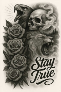 dark-ornament-tattoo – tattoo design ideas free ai generated – surrealism-timeless – for-shoulder – Gallery: other-dark-inkby-ai