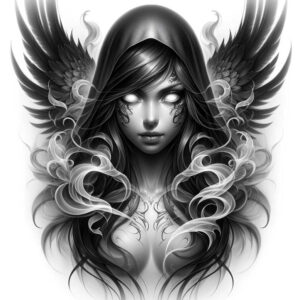 dark-power-tattoo – tattoo design ideas free ai generated – realism-transparent-layer – for-full-back – Gallery: other-dark-inkby-ai
