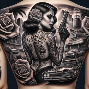 other-flowers tattoo design ideas precise detailed veins for nape