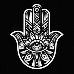 single-line – tattoo design ideas free ai generated – neotraditional-balanced-color – for-lower-chest – Gallery: other-religions-inkby-ai