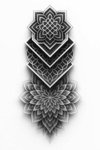 pattern-tattoo-design – tattoo design ideas free ai generated – barber-pole – for-behind-ear – Gallery: pattern-inkby-ai