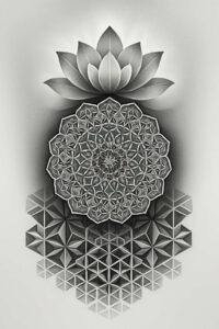 pattern-tattoo-design – tattoo design ideas free ai generated – bold-script – for-knee – Gallery: pattern-inkby-ai