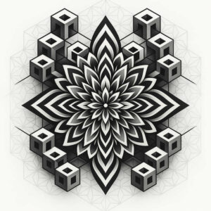 pattern-tattoo-design – tattoo design ideas free ai generated – cube-illusion – for-lower-arm – Gallery: pattern-inkby-ai