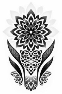 pattern-tattoo-design – tattoo design ideas free ai generated – cursive-banner – for-biceps – Gallery: pattern-inkby-ai