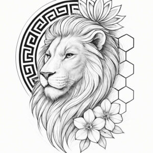 pattern-tattoo-design – tattoo design ideas free ai generated – dashed-lines – for-outer-arm – Gallery: pattern-inkby-ai