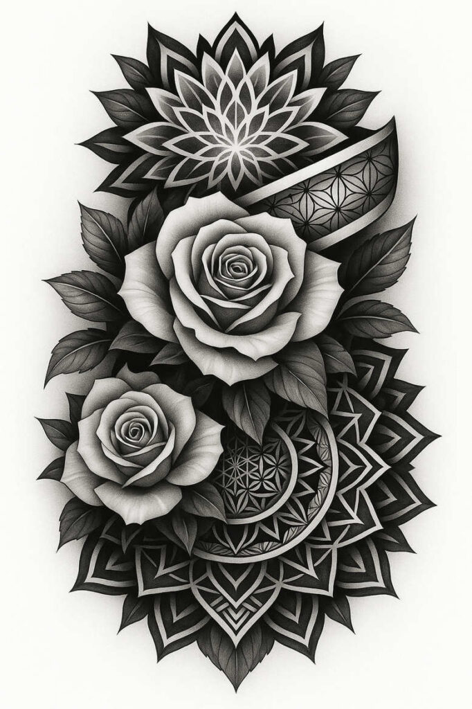 pattern-tattoo-design – tattoo design ideas free ai generated – diamond-shape – for-calf – Gallery: pattern-inkby-ai