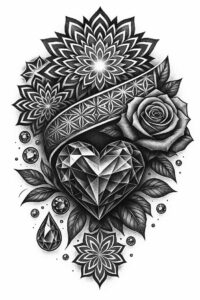 pattern-tattoo-design – tattoo design ideas free ai generated – hand-drawn – for-shoulder-blade – Gallery: pattern-inkby-ai