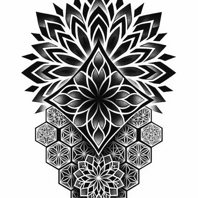 pattern-tattoo-design – tattoo design ideas free ai generated – harmonic-ratio – for-hand – Gallery: pattern-inkby-ai