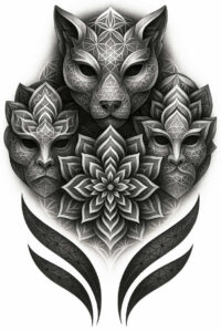 pattern-tattoo-design – tattoo design ideas free ai generated – minimal-geometry – for-upper-shoulder – Gallery: pattern-inkby-ai
