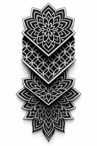 pattern-tattoo-design – tattoo design ideas free ai generated – modular-shape – for-upper-shoulder – Gallery: pattern-inkby-ai