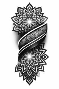 pattern-tattoo-design – tattoo design ideas free ai generated – nested-polygons – for-full-back – Gallery: pattern-inkby-ai