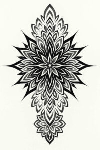 pattern-tattoo-design – tattoo design ideas free ai generated – network-lines – for-collarbone – Gallery: pattern-inkby-ai