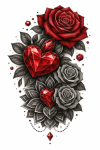pattern-tattoo-design – tattoo design ideas free ai generated – octagon – for-side – Gallery: pattern-inkby-ai