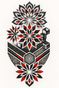 pattern-tattoo-design – tattoo design ideas free ai generated – parallelogram – for-palm – Gallery: pattern-inkby-ai
