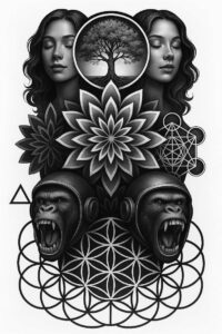 pattern-tattoo-design – tattoo design ideas free ai generated – repetitive-pattern – for-upper-back – Gallery: pattern-inkby-ai