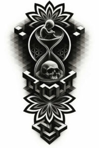 pattern-tattoo-design – tattoo design ideas free ai generated – solid-shadow – for-ribs – Gallery: pattern-inkby-ai