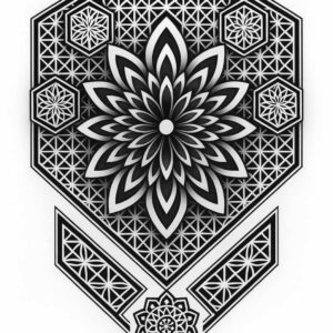 pattern-tattoo-design – tattoo design ideas free ai generated – tessellation – for-back – Gallery: pattern-inkby-ai
