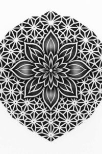 pattern-tattoo-design – tattoo design ideas free ai generated – triangle – for-side – Gallery: pattern-inkby-ai