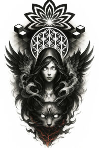 pattern tattoo design ideas celestial detailed symbolising strength