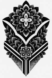 pattern tattoo design ideas symmetric folk represents strength