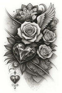 pattern tattoo design ideas concentric circles outline resilience and power