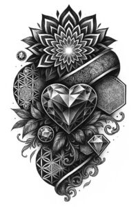 pattern tattoo design ideas meditative symmetrical symbol of endurance