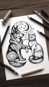 pets-tattoo-ideas – tattoo design ideas free ai generated – concise – for-collarbone – Gallery: pets-inkby-ai
