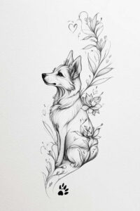 pets-tattoo-ideas – tattoo design ideas free ai generated – dainty – for-foot – Gallery: pets-inkby-ai