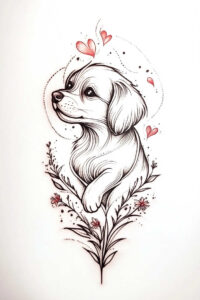 pets-tattoo-ideas – tattoo design ideas free ai generated – delicate – for-outer-arm – Gallery: pets-inkby-ai