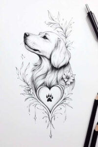 pets-tattoo-ideas – tattoo design ideas free ai generated – diminutive – for-lower-leg – Gallery: pets-inkby-ai