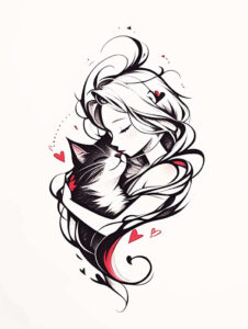 pets-tattoo-ideas – tattoo design ideas free ai generated – discreet – for-nape – Gallery: pets-inkby-ai