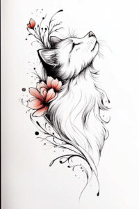 pets-tattoo-ideas – tattoo design ideas free ai generated – empty-space – for-outer-arm – Gallery: pets-inkby-ai
