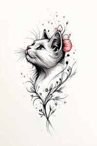 pets-tattoo-ideas – tattoo design ideas free ai generated – essential-lines – for-palm – Gallery: pets-inkby-ai