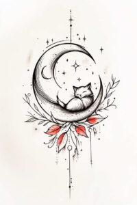pets-tattoo-ideas – tattoo design ideas free ai generated – fine-line – for-side-torso – Gallery: pets-inkby-ai