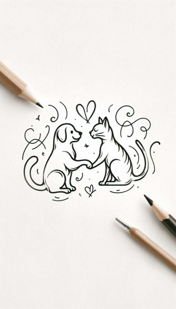 pets-tattoo-ideas – tattoo design ideas free ai generated – gentle-angle – for-heel – Gallery: pets-inkby-ai