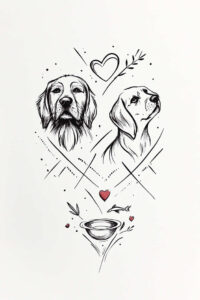 pets-tattoo-ideas – tattoo design ideas free ai generated – iconic – for-shoulder-blade – Gallery: pets-inkby-ai