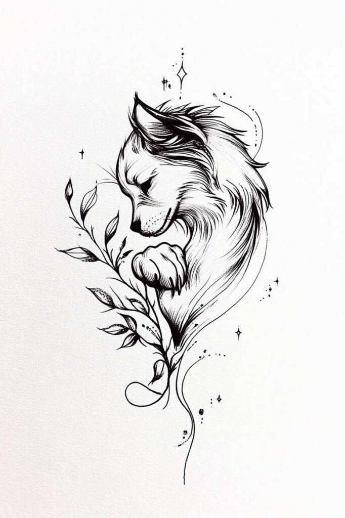 pets-tattoo-ideas – tattoo design ideas free ai generated – little-tattoo – for-collarbone – Gallery: pets-inkby-ai