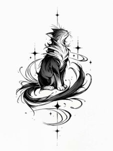 pets-tattoo-ideas – tattoo design ideas free ai generated – little-tattoo – for-sternum – Gallery: pets-inkby-ai