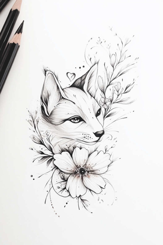 pets-tattoo-ideas – tattoo design ideas free ai generated – micro-design – for-scapula – Gallery: pets-inkby-ai