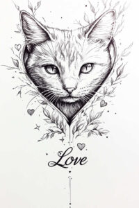 pets-tattoo-ideas – tattoo design ideas free ai generated – micro-symbol – for-back-of-neck – Gallery: pets-inkby-ai