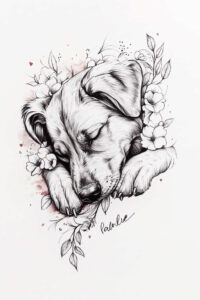 pets-tattoo-ideas – tattoo design ideas free ai generated – mini-ink – for-chest – Gallery: pets-inkby-ai