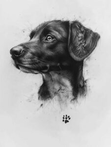 pets-tattoo-ideas – tattoo design ideas free ai generated – miniature – for-shoulder-blade – Gallery: pets-inkby-ai