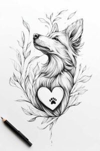 pets-tattoo-ideas – tattoo design ideas free ai generated – minimal-texture – for-abdomen – Gallery: pets-inkby-ai