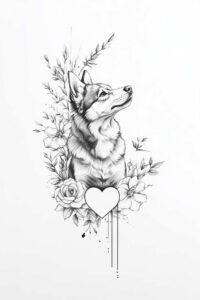 pets-tattoo-ideas – tattoo design ideas free ai generated – minimalist – for-back – Gallery: pets-inkby-ai