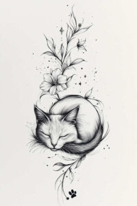 pets-tattoo-ideas – tattoo design ideas free ai generated – minimalist-script – for-back-shoulder – Gallery: pets-inkby-ai