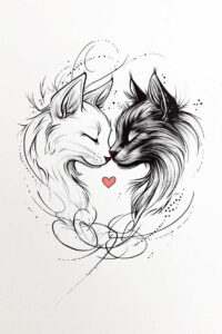 pets-tattoo-ideas – tattoo design ideas free ai generated – monochrome – for-foot – Gallery: pets-inkby-ai