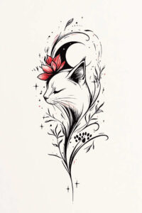 pets-tattoo-ideas – tattoo design ideas free ai generated – no-background – for-side-torso – Gallery: pets-inkby-ai