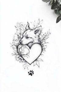 pets-tattoo-ideas – tattoo design ideas free ai generated – no-excess – for-nape – Gallery: pets-inkby-ai