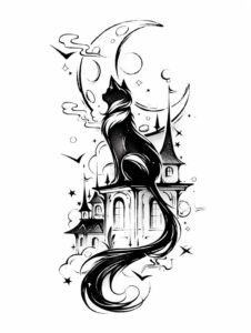 pets-tattoo-ideas – tattoo design ideas free ai generated – nonintrusive – for-upper-back – Gallery: pets-inkby-ai