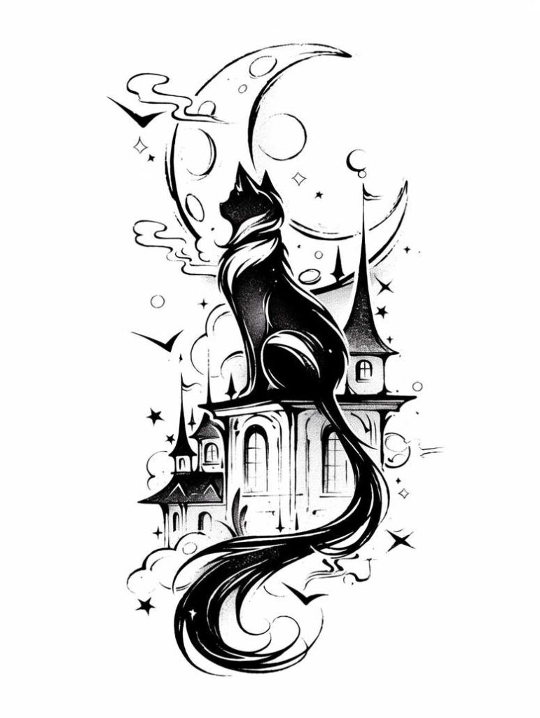 pets-tattoo-ideas – tattoo design ideas free ai generated – nonintrusive – for-upper-back – Gallery: pets-inkby-ai